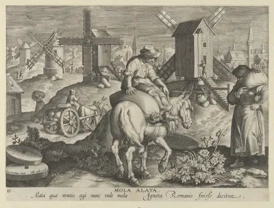 New Inventions of Modern Times [Nova Reperta], The Invention of the Wind Mill, plate 11