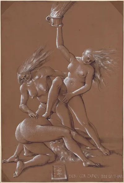 New Year's Greeting with Three Witches