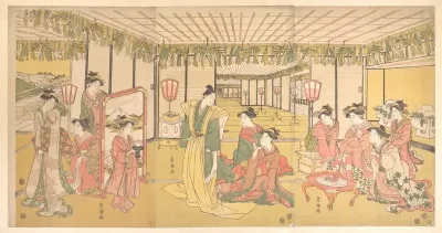 New Year's Celebration in a Large Mansion