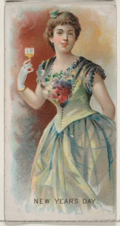 New Year's Day, United States, from the Holidays series (N80) for Duke brand cigarettes