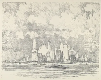 New York From Ellis Island