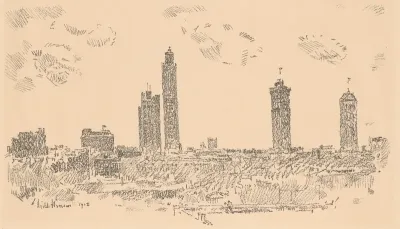 New York Sky Line, Dark Buildings