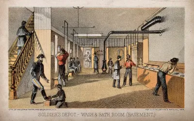 New York State Soldiers' Depot, New York City: wash and bath room