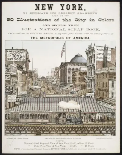 New York, to Estimate its Present Grandeur Look at our 50 Illustrations of the City in Color...and acquaint your Friends with the actual features of the Metropolis of America.