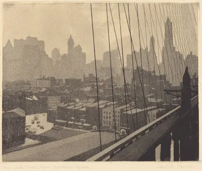 New York Towers from Brooklyn Bridge
