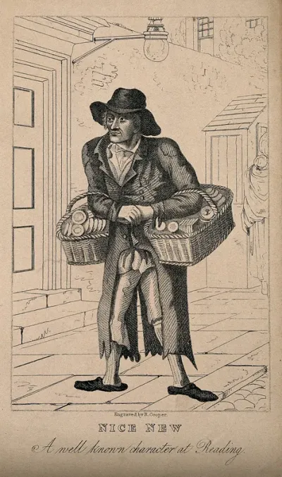 Nice New, an eccentric street peddler of Reading
