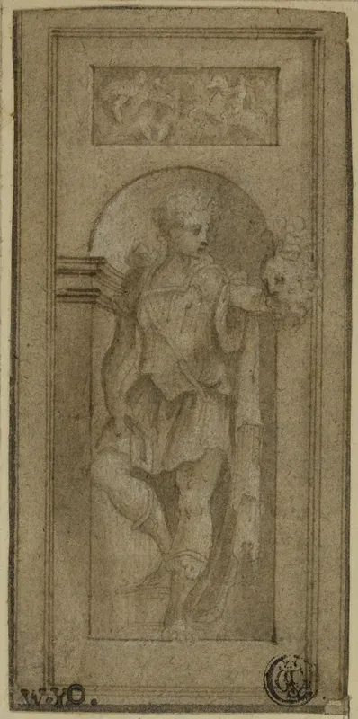 Niche Statue of David with the Head of Goliath