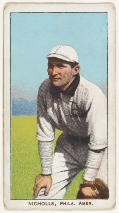 Nicholls, Philadelphia, American League, from the White Border series (T206) for the American Tobacco Company