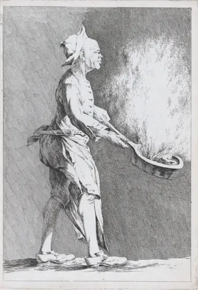 Nicolas Bremont, Cook at the French Academy in Rome, pl. XIV from "Recueil de caricatures"