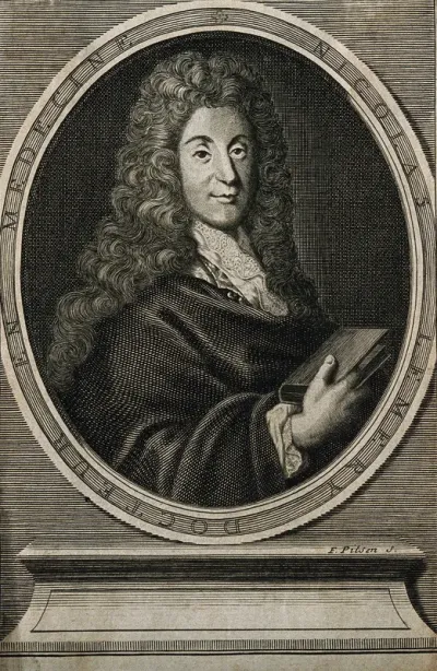 Nicolas Léméry. Line engraving by C. Vermeulen after L. E. Ferdinand