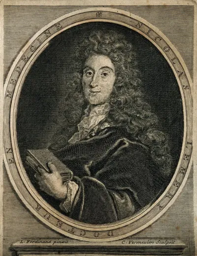 Nicolas Léméry. Line engraving by F. Pilsen