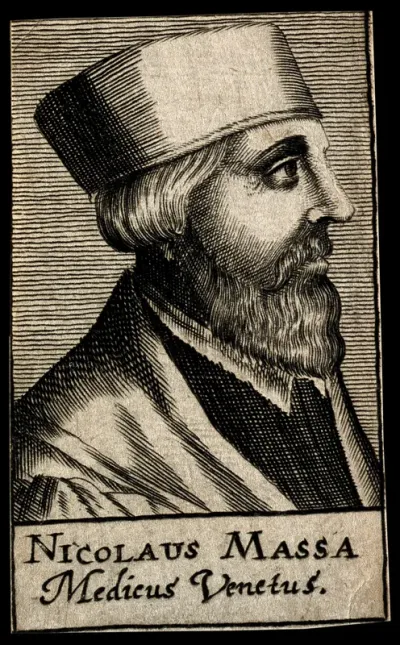 Nicolaus Massa. Line engraving, 1688