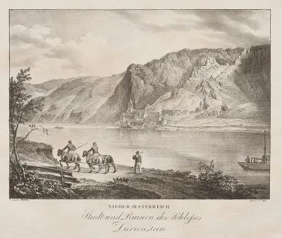 Nieder-oesterreich, Stadt und Ruinen des Schlosses