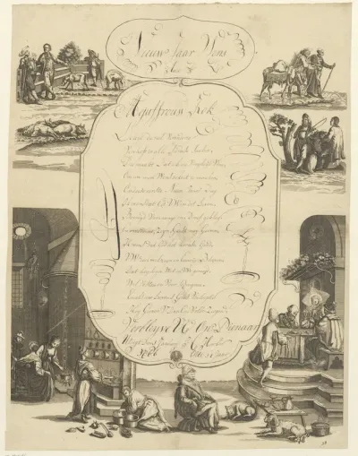 Nieuw Jaar Wens aan Mejuffrouw Kok : Utregt den 1 January 1766 /