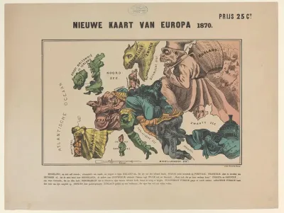 Nieuwe kaart van Europa 1870