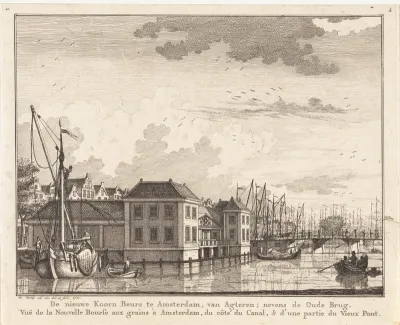 Nieuwe Korenbeurs Amsterdam, vanaf het water gezien