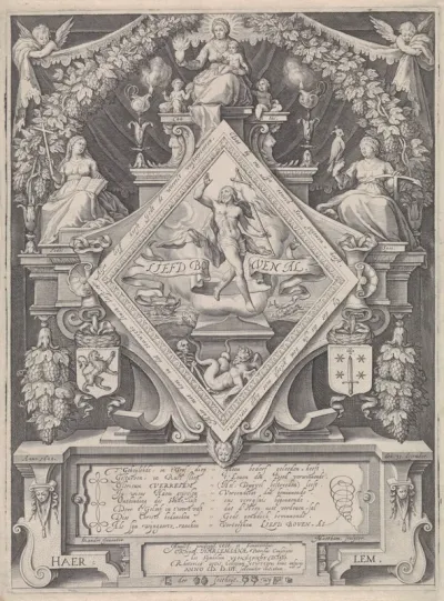 Nieuwjaarsprent van de Haarlemse rederijkerskamer De Wijngaertrancken, 1600