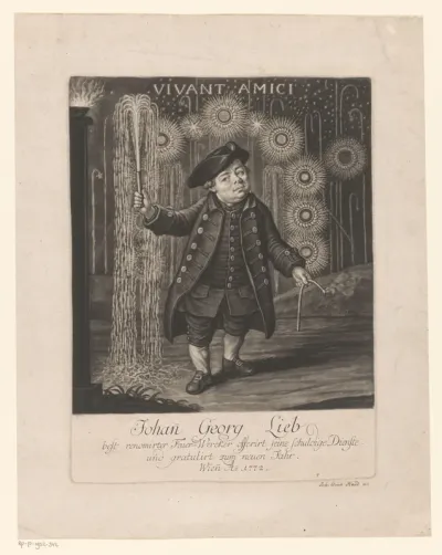 Nieuwjaarswens van de Pyrotechnicus Johan Georg Lieb