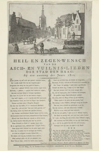 Nieuwjaarswens van de vuilnismannen van Den Haag voor het jaar 1811