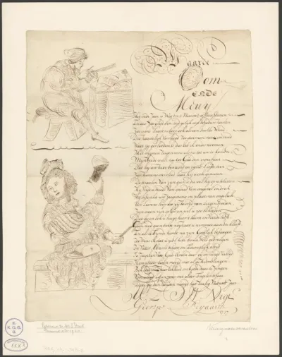 Nieuwjaarswens van Geertje Beyaart, 1737