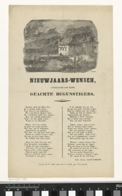 Nieuwjaarswens van Jacob Roelofs