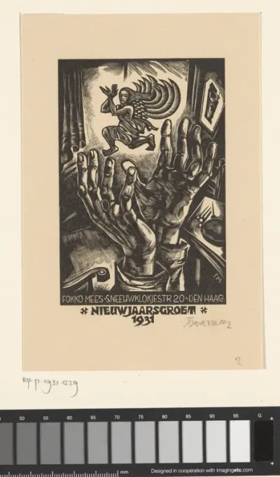 Nieuwjaarswens voor 1931 van Fokko Mees