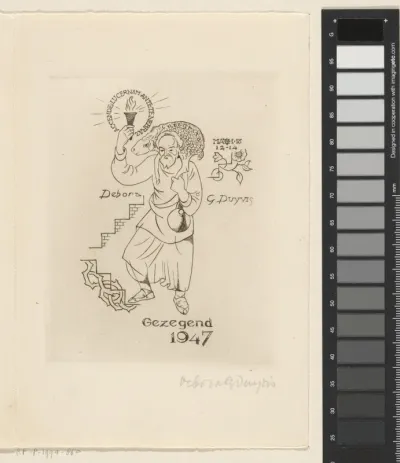Nieuwjaarswens voor 1947 van Debora Duyvis