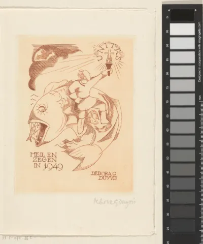 Nieuwjaarswens voor 1949 van Debora Duyvis