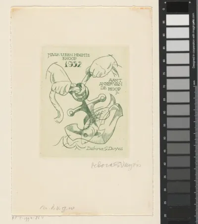 Nieuwjaarswens voor 1952 van Debora Duyvis