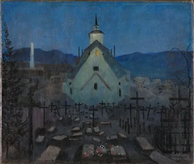 Night, the Church at Røros. Sketch for Night 1904