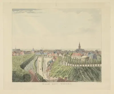 Nijmegen, zicht vanuit de Belvédère richting het westen
