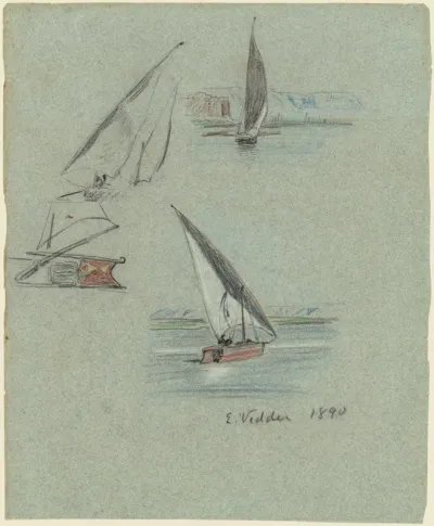 Nile Journey, Feluccas (recto)