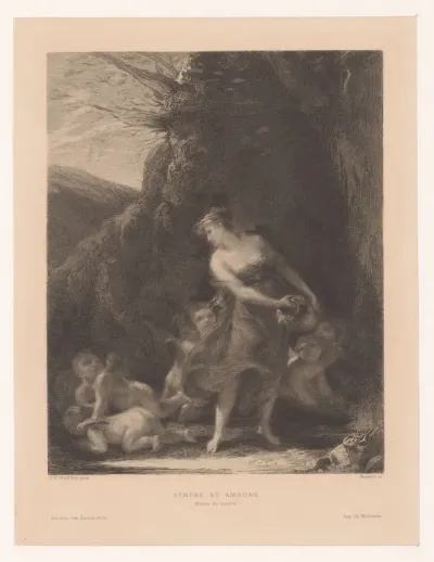 Nimf met putti