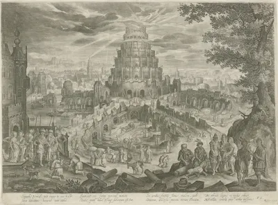 Nimrod laat de toren van Babel bouwen