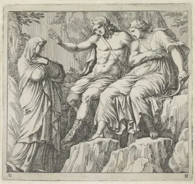Niobe bij Apollo en Diana