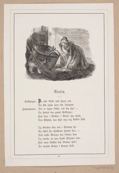 Nissen. Illustration til H.V. Kaalund, "Fabler for Børn"