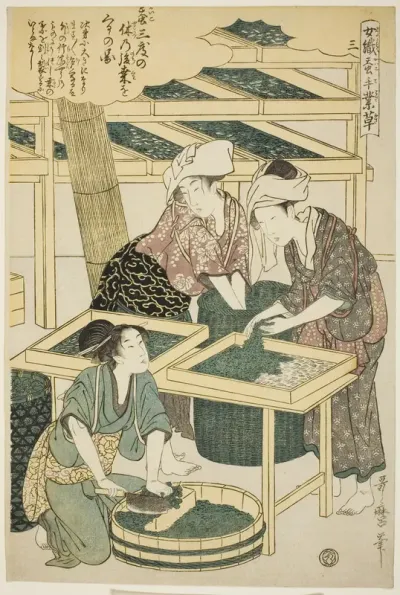 No. 3 (san), from the series "Women Engaged in the Sericulture Industry (Joshoku kaiko tewaza-gusa)"