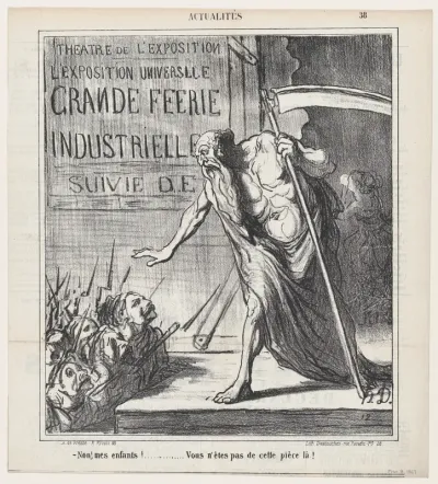 No my children... you are not part of this play here!, from 'News of the day,' published in Le Charivari, March 8, 1867