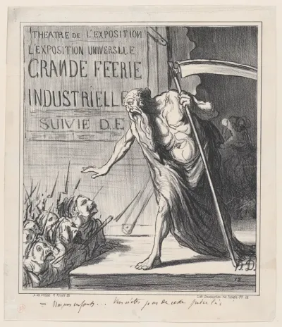 No my children... you are not part of this play here!, from 'News of the day,' published in "Le Charivari"