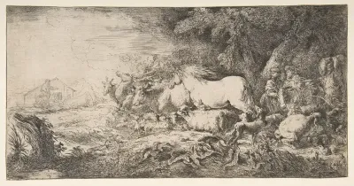 Noah and the animals entering the ark