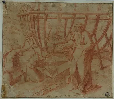 Noah Supervising Construction of the Ark