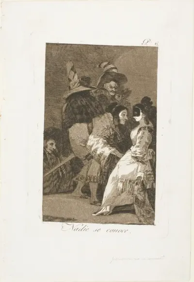 Nobody knows himself, plate six from Los Caprichos