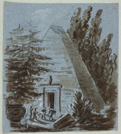 Nocturnal Burial Near Pyramid
