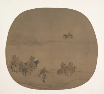 Nomads hunting with falcons