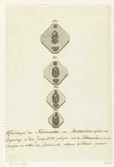 Noodmunten uit Amsterdam, 1578
