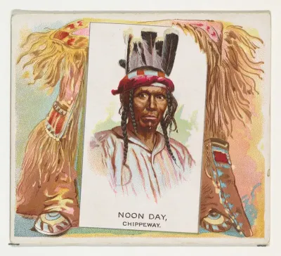 Noon Day, Chippeway, from the American Indian Chiefs series (N36) for Allen & Ginter Cigarettes