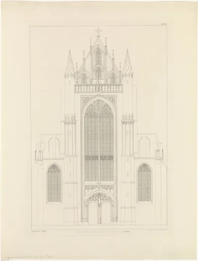 Noordportaal van de Hooglandse kerk te Leiden