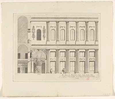 Noordzijde van de Burgerzaal in het Stadhuis op de Dam (linkerdeel)