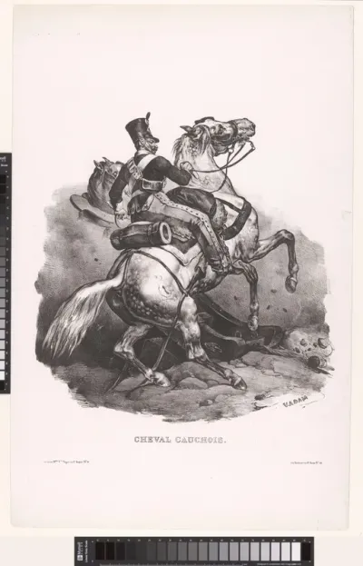 Normandisch paard met ruiter