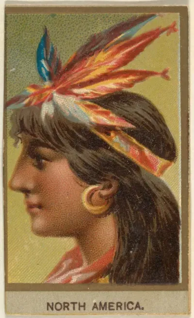 North America, from the Races of Mankind series (T181) issued by Abdul Cigarettes
